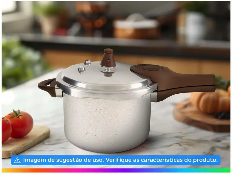 Panela de Pressão Brinox 4,2L Bege Vanilla - Ceramic Life Pressure